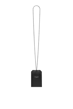 Leather Card Case Necklace